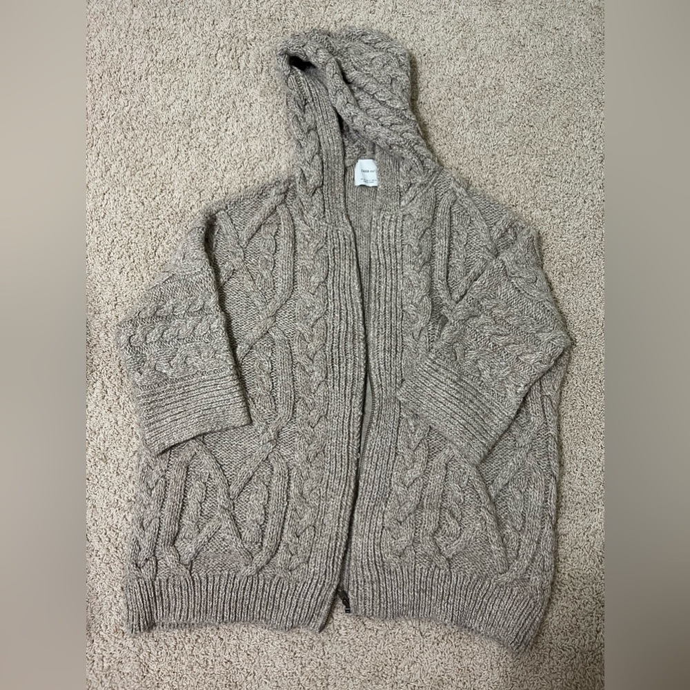 Zara knit oversized sweater cardigan